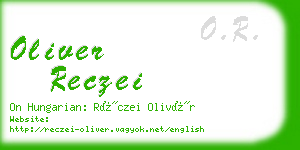 oliver reczei business card